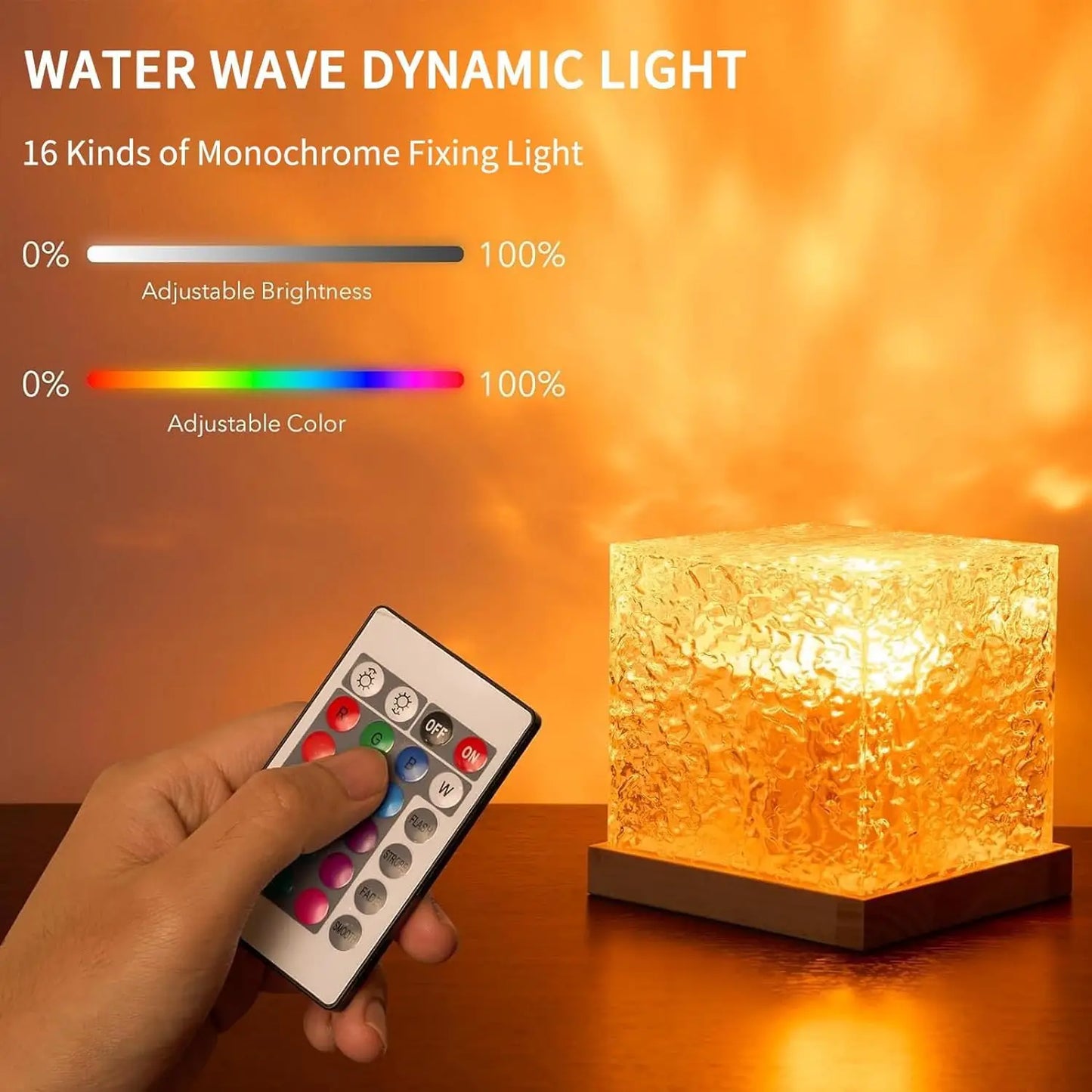 Ocean Wave Projector Light 16 Colors Midnight Aura Lamp