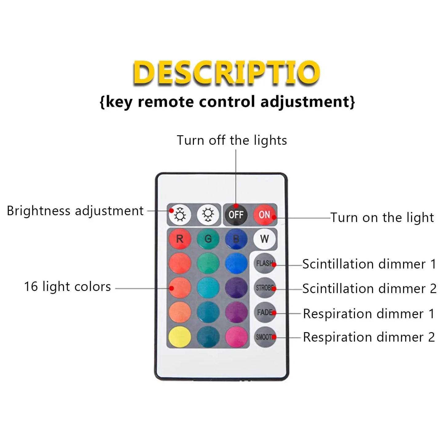 Ocean Wave Projector Light 16 Colors Midnight Aura Lamp