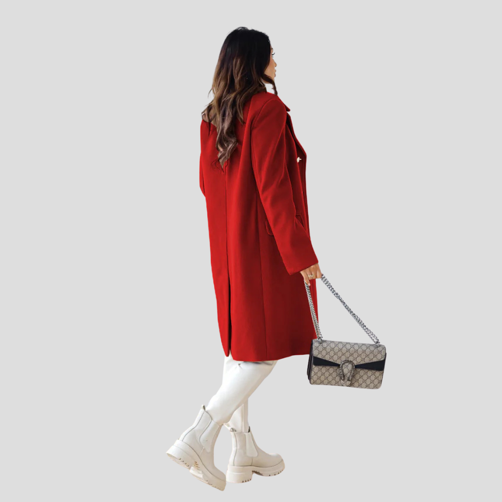 Double-Breasted Wool-Blend Winter Coat