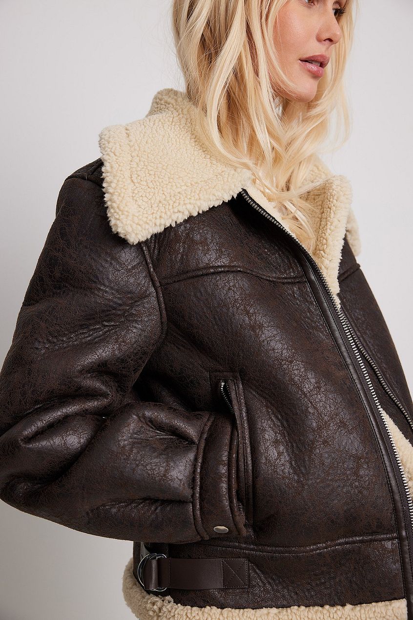 Dark Brown Aviator Jacket