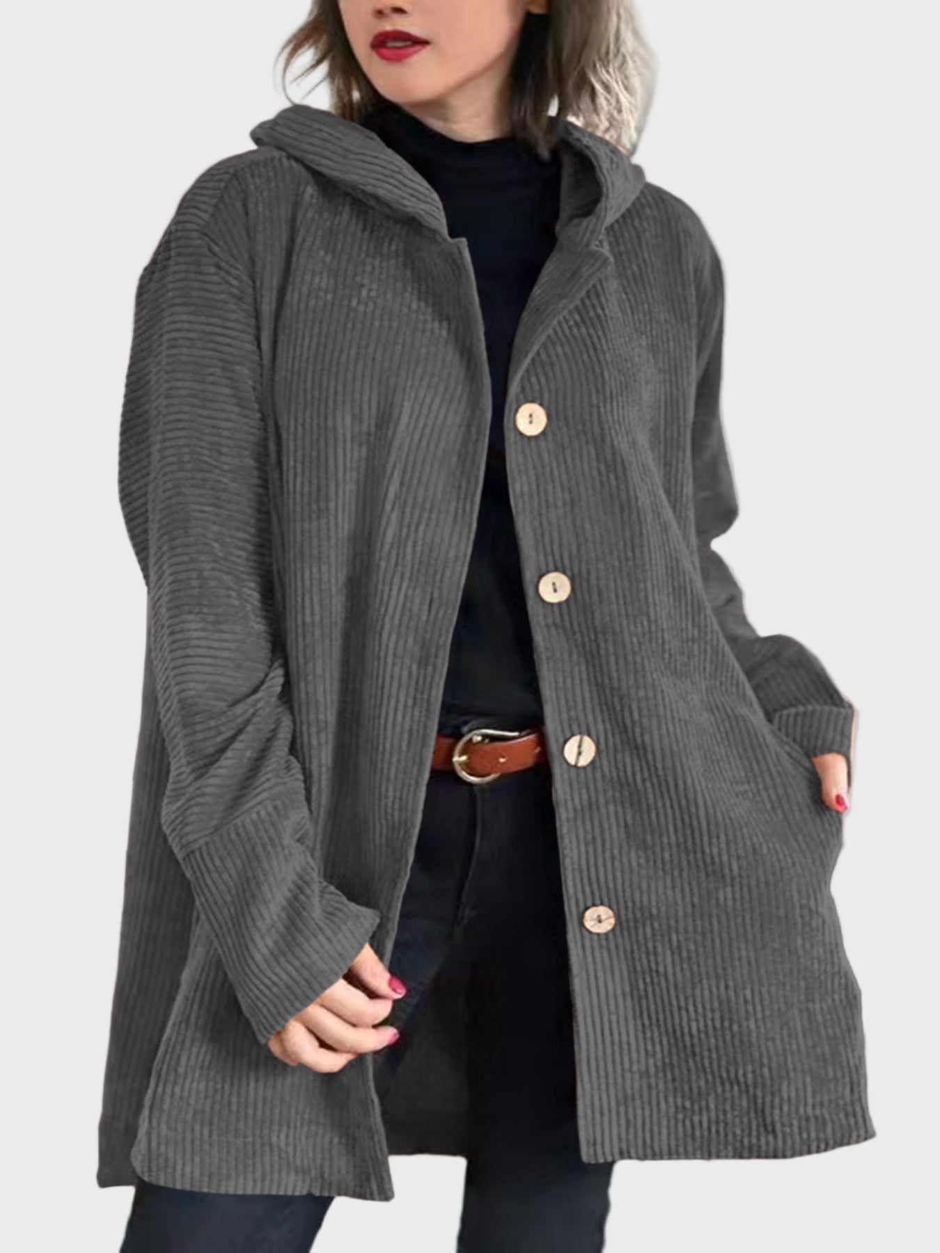 Corduroy Hooded Jacket | Cozy Warmth & Timeless Style