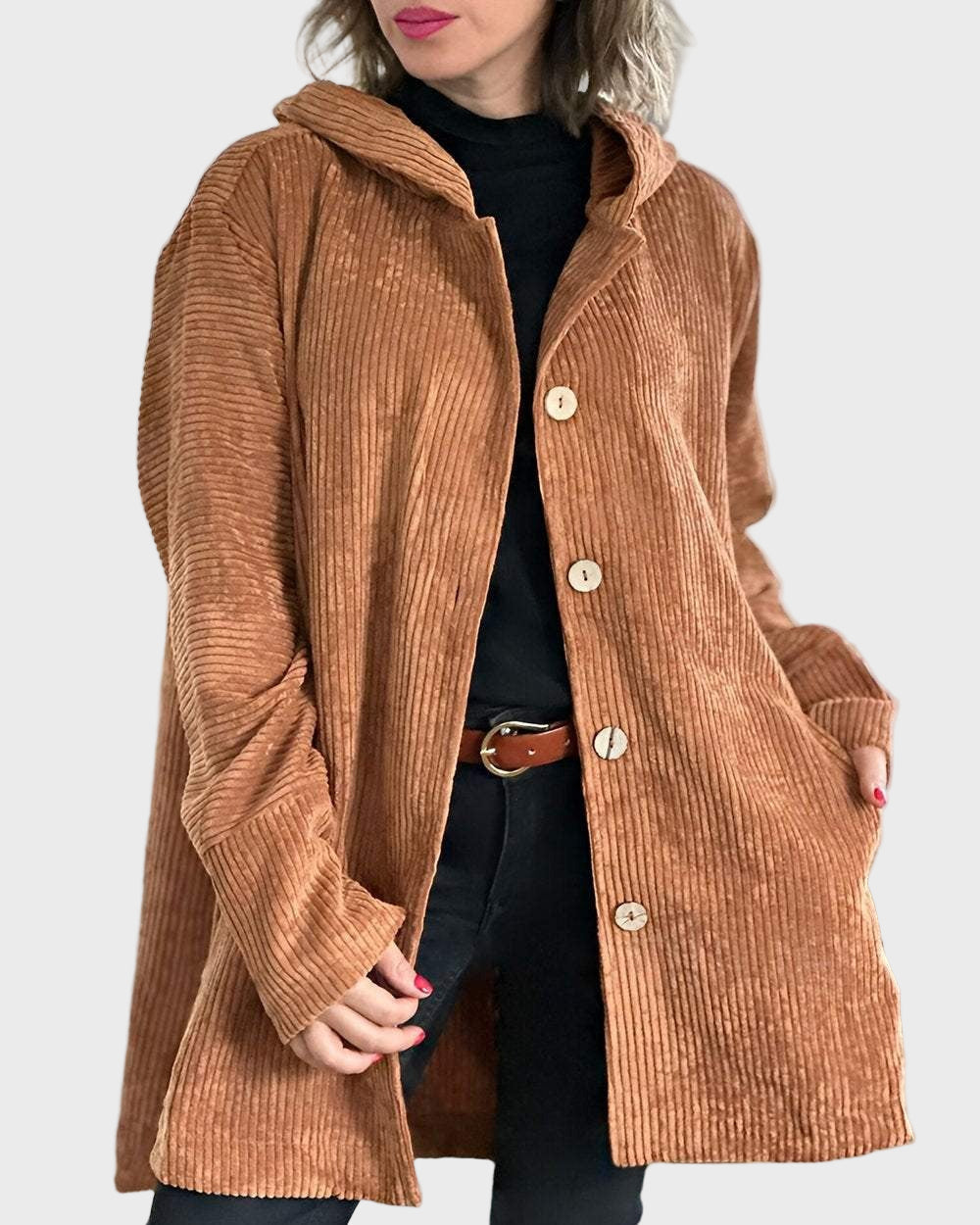 Corduroy Hooded Jacket | Cozy Warmth & Timeless Style