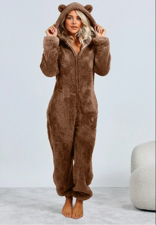 Cozy Fleece Onesie – Soft Teddy Comfort for Relaxed Days