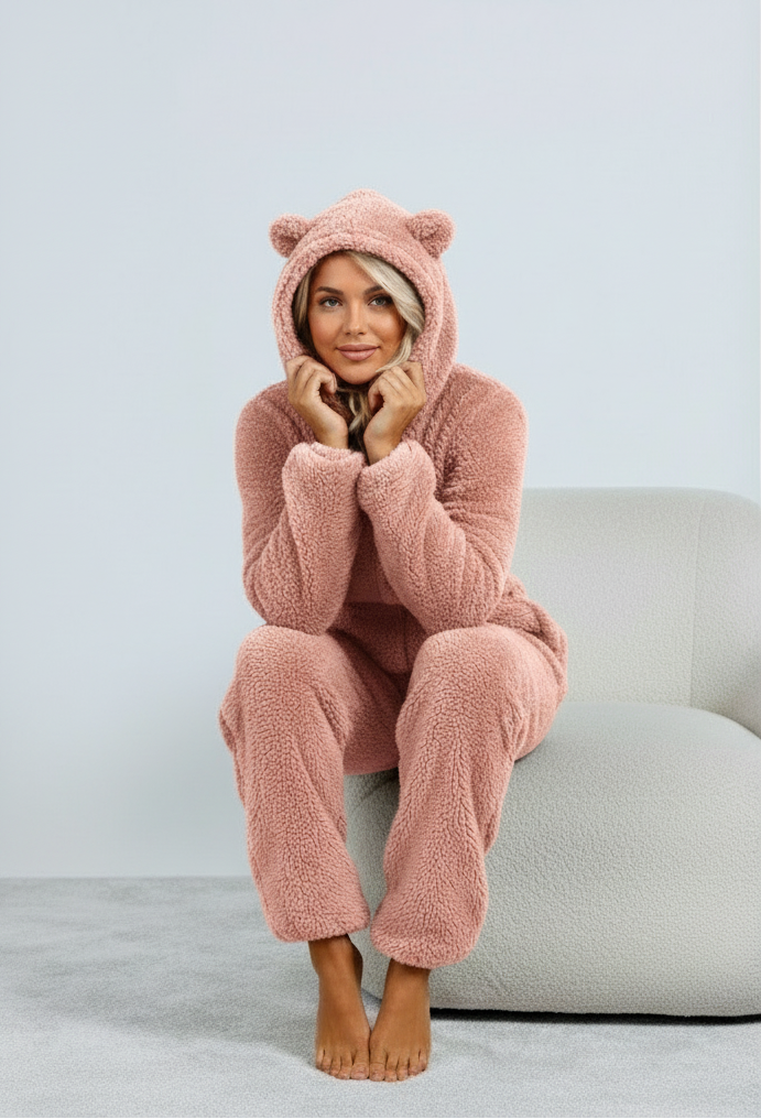 Cozy Fleece Onesie – Soft Teddy Comfort for Relaxed Days