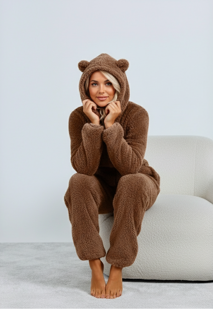 Cozy Fleece Onesie – Soft Teddy Comfort for Relaxed Days