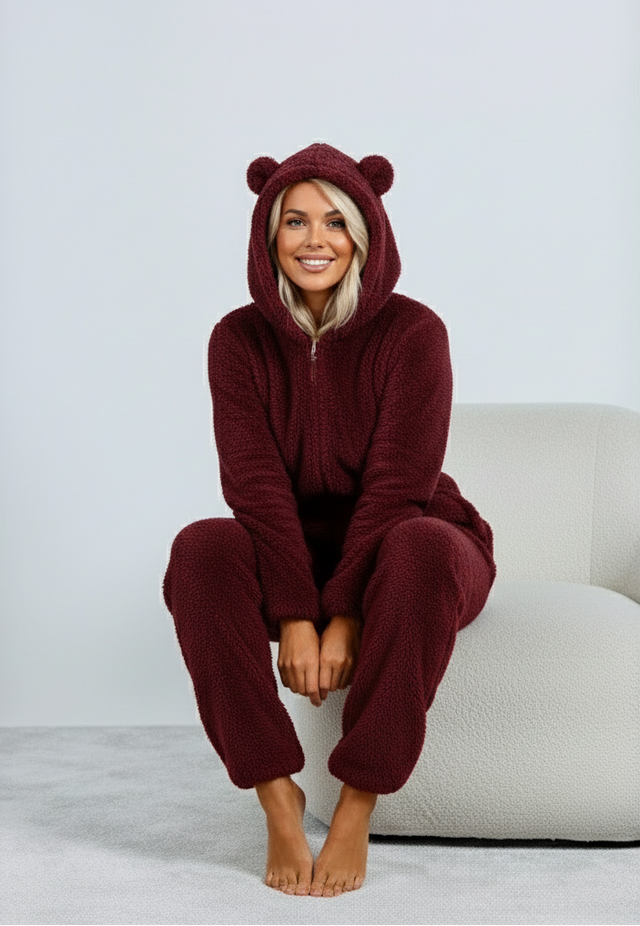 Cozy Fleece Onesie – Soft Teddy Comfort for Relaxed Days