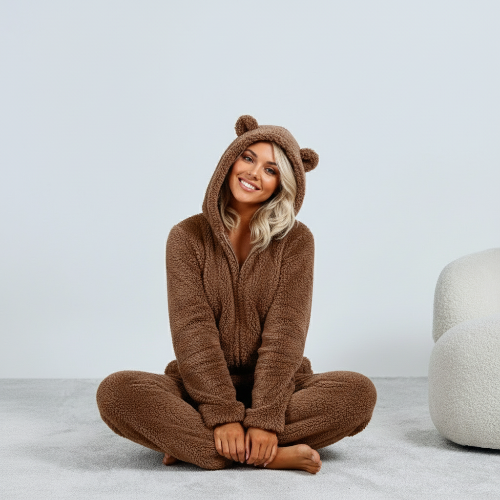 Cozy Fleece Onesie – Soft Teddy Comfort for Relaxed Days