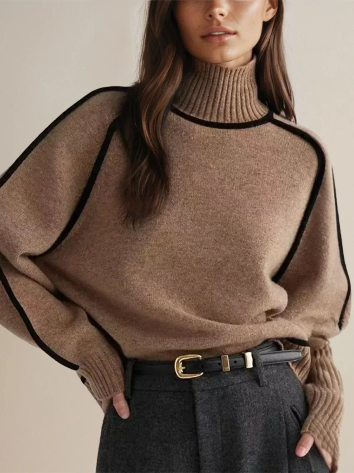 Soft Knit Turtleneck Sweater – Warm & Effortle
